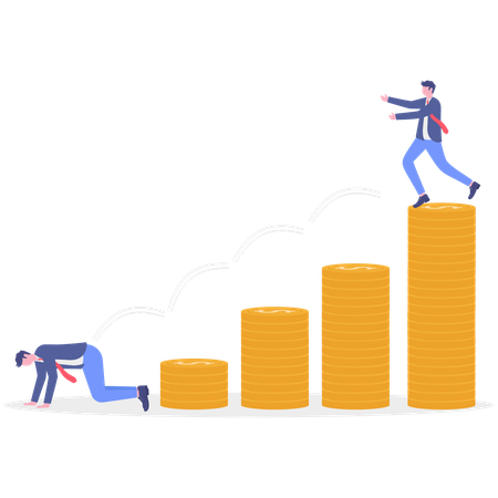 Businessman with adversity  Illustration