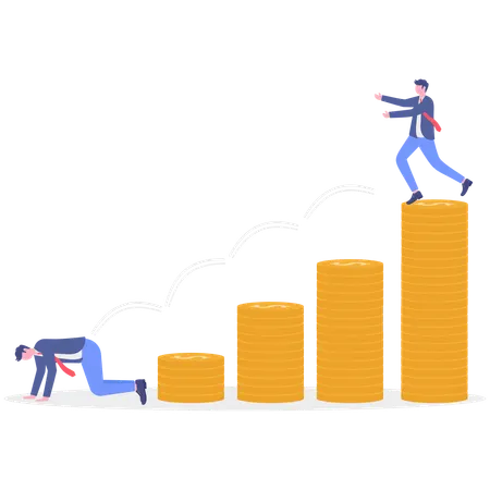 Businessman with adversity Illustration