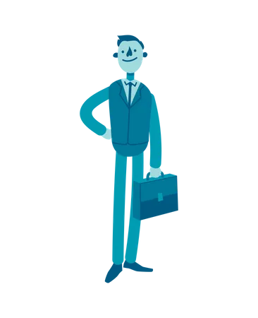 Businessman with Briefcase Illustration