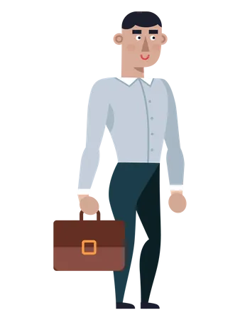 Businessman With Briefcase Illustration