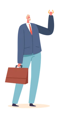 Businessman with briefcase Illustration