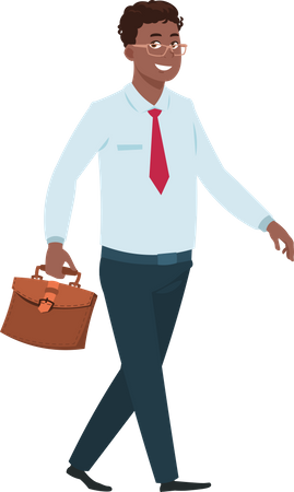 Businessman with briefcase Illustration