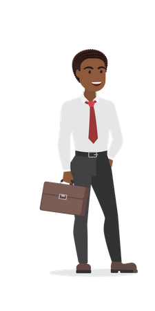 Businessman With Briefcase  Illustration