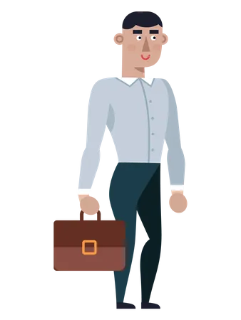 Businessman With Briefcase  Illustration