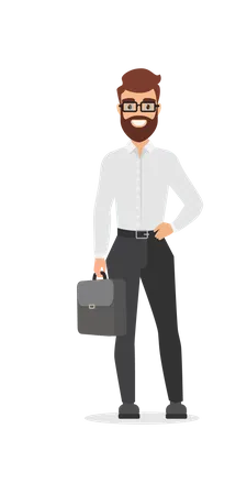 Businessman With Briefcase  Illustration