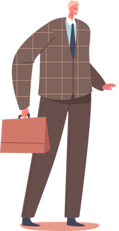 Businessman with briefcase  Illustration