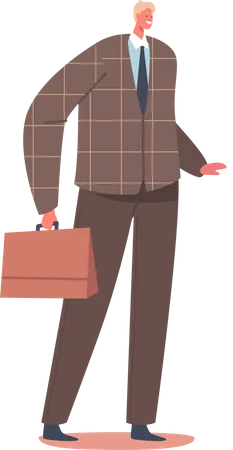 Businessman with briefcase  Illustration