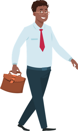 Businessman with briefcase  Illustration