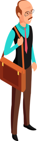 Businessman with briefcase  Illustration