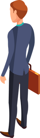 Businessman With Briefcase  Illustration