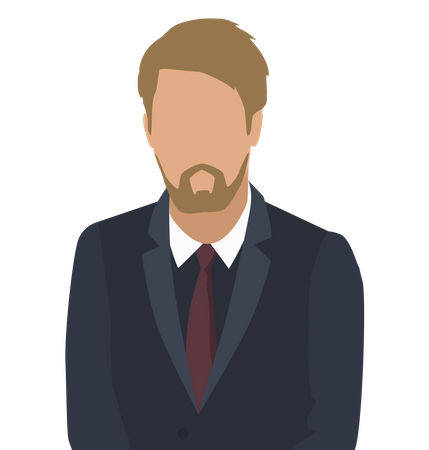 Businessman with brown tie  Illustration