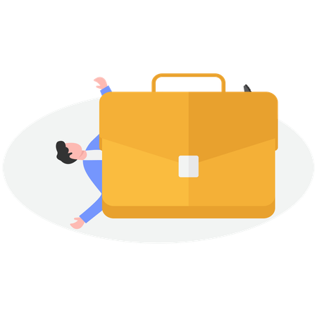 Businessman with business briefcase  Illustration