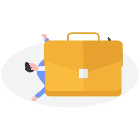 Businessman with business briefcase  Illustration