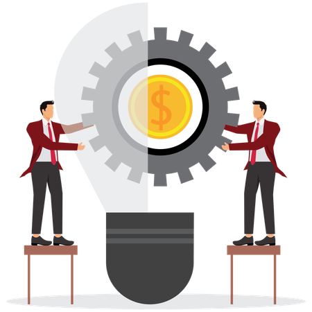 Businessman with Business innovation  Illustration