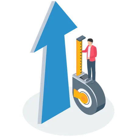 Businessman with Business measurement  Illustration
