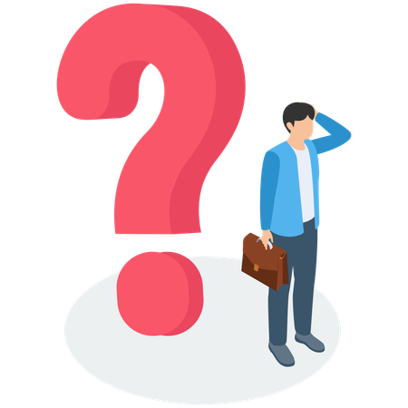 Businessman with  Business problem  Illustration