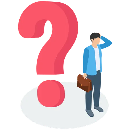 Businessman with  Business problem  Illustration