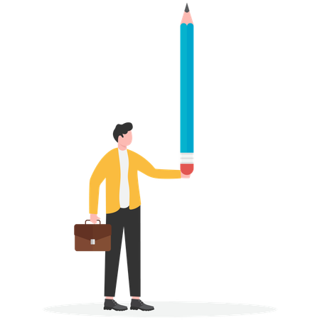 Businessman with Business strategy  Illustration