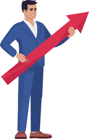 Businessman with Business Strategy  Illustration
