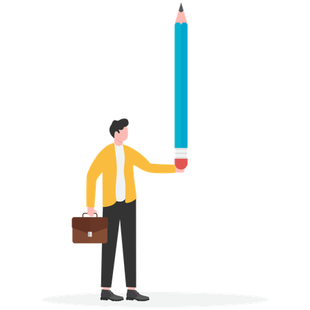 Businessman with Business strategy  Illustration