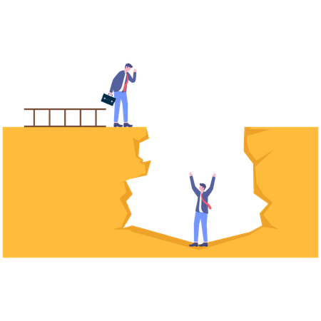 Businessman with business trap  Illustration