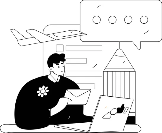 Businessman with Company Form  Illustration
