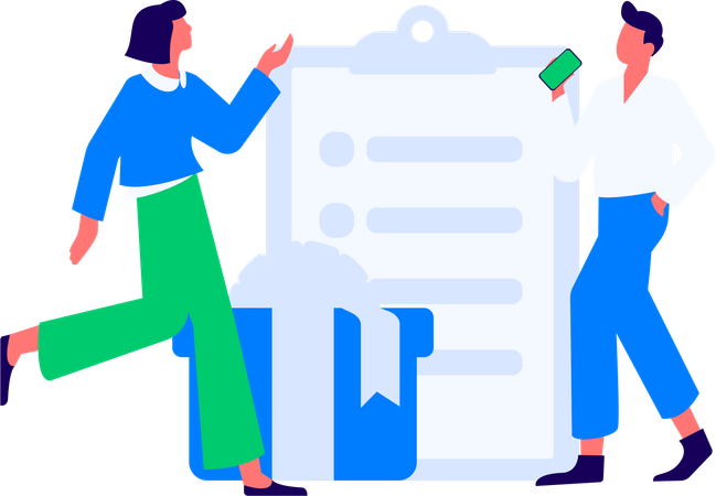 Businessman with Company Form  Illustration