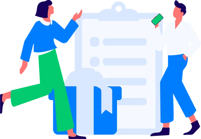 Businessman with Company Form  Illustration