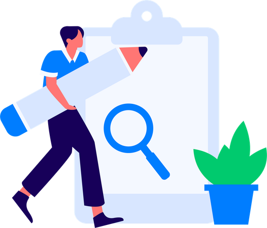 Businessman with Company Form  Illustration