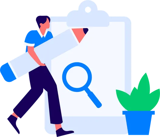 Businessman with Company Form  Illustration