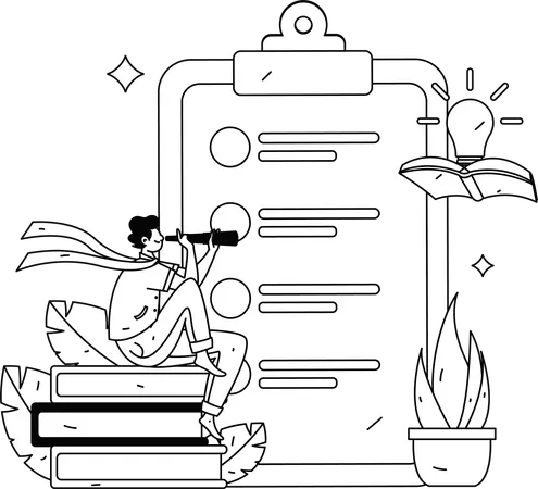 Businessman with Company Form  Illustration
