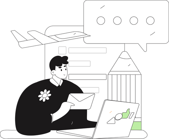 Businessman with Company Form  Illustration