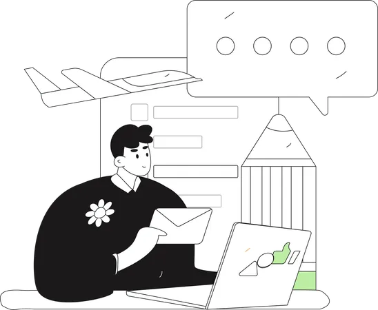 Businessman with Company Form  Illustration