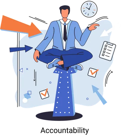 Businessman with Company tax and account  Illustration