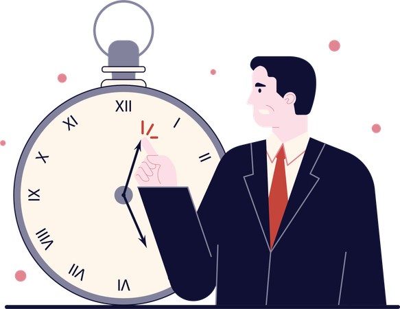 Businessman with conservatism Illustration