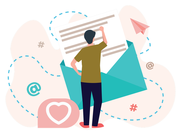 Businessman with Email  Illustration