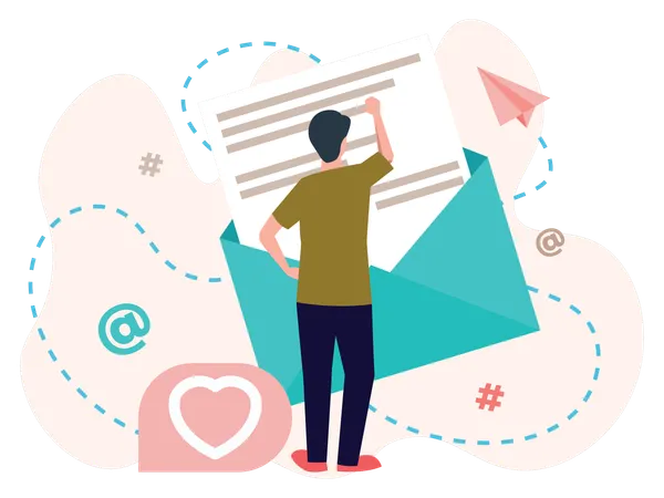 Businessman with Email  Illustration