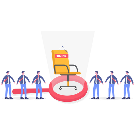 Businessman With empty vacancy  Illustration