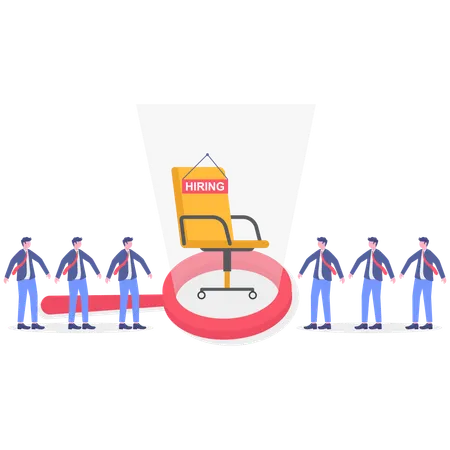 Businessman With empty vacancy  Illustration