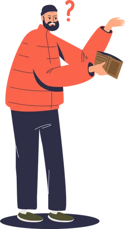 Businessman with empty wallet Illustration