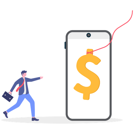 Businessman with financial fraud  Illustration