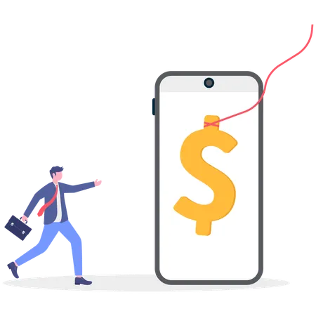 Businessman with financial fraud  Illustration