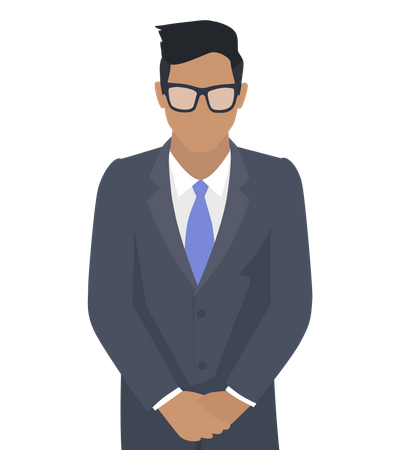 Businessman with glasses  Illustration