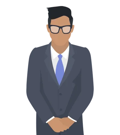 Businessman With Glasses Illustration