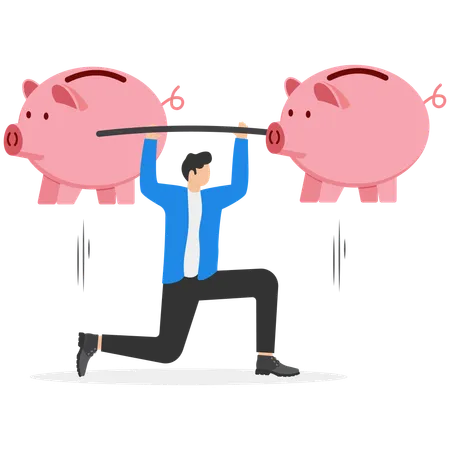 Businessman With Good Savings  Illustration