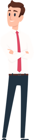Businessman with hand crossed  Illustration