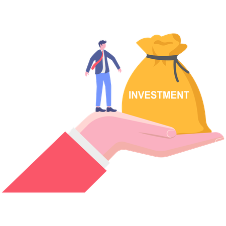 Businessman with investment  Illustration