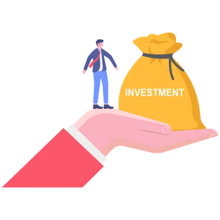 Businessman with investment  Illustration