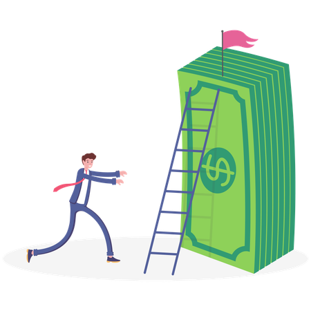 Businessman with money  Illustration