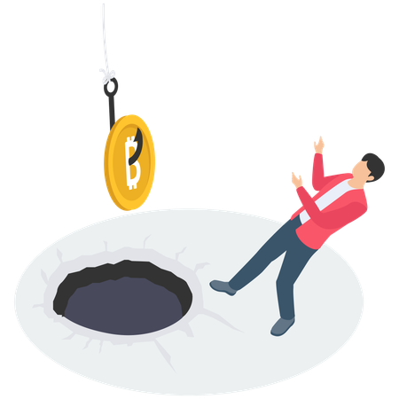 Businessman with Money Scam  Illustration